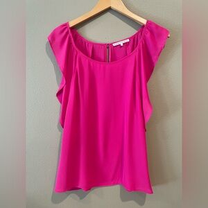 Violet + Claire Fuchsia Flowy Top NWOT